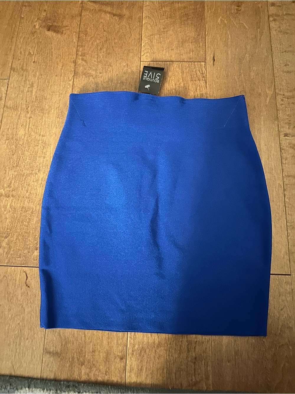 a'gaci Royal Blue Mini Pencil Skirt